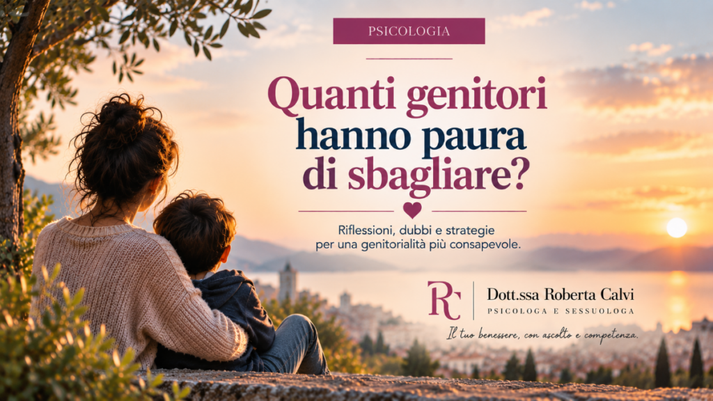 Quanti genitori hanno paura di sbagliare? La Dott.ssa Roberta Calvi riflette su funzione riflessiva, genitori sufficientemente buoni, ascolto e paura di non essere all’altezza. | Psicologo Sessuologo Rimini Riccione Cattolica Cesena Cesenatico San Marino Dott.ssa Roberta Calvi